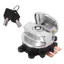 71313-96A Round Key Ignition Switch Fits for 93-13 Big Twin Dyna Fat-boy Softail Road King, Chrome, Replace 71501-93