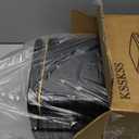 Small Bathroom Garbage Can with Lid Soft Close, Step Pedal, 6L / 1.6 Gal Stainless Steel Garbage Bin with Removable Inner Container, Slim Wastebasket for Narrow Spaces (Black)