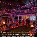 Orange and Purple Halloween Lights, 26FT 50 Count LED Halloween String Lights, Waterproof Extendable Decorations Lights for Outdoor Indoor Patio Home Party Garden Yard Decor