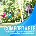 Swurfer Coconut Toddler Swing Comfy Baby Swing Outdoor, 3- Point Adjustable Safety Harness, Secure, Safe Quick Click Locking System, Blister-Free Rope, Easy Installation, Ages 6-36 Months