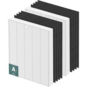 115115 HEPA Replacement Filter A for Winix Plasmawave Air Purifier C535 5300 5300-2 6300 6300-2 P300 AM90 C909 9800,2 x True HEPA Size 21 Filters + 8 x Carbon Pre-Filters