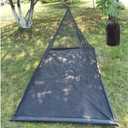 Mosquito Net for Camping Bed Compact and Ultra-Light for Travel Outdoor Netting Cover Lightweight Mesh (Black)