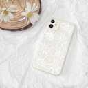 NITITOP Compatible with iPhone 11 Case Silicone Cute Flower Floral Sunflowers Pattern for Women Girl Trendy Slim Fit TPU Silicone Shockproof Full Camera Protection Cover - White