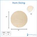 Wood Circles 16 inch, 1/8 Inch Thick, Birch Plywood Discs, Pack of 1 Unfinished Wood Circles for Crafts, Wood Rounds by Woodpeckers