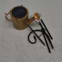 Solar Garden Lights Outdoor Decoration, Metal Solar Watering Can Lights Outdoor Waterproof, Small Patio Light Yard Lawn Pathway Decor, Gardening Gifts for Women Mom Grandma (Flower)