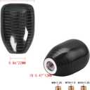 muge racing Universal Carbon Fiber Shift Knob Automatic/Manual Gear Shift Knob for Most Vehicles with 3 Adapters