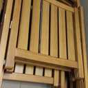 Acacia Wooden Chairs Set of 4, Folding Waterproof Small Patio Chairs with Waterproof and UV Coating, Indoor Outdoor Bistro Set for Garden Balcony Patio Lawn Living Room