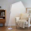 CGBE Extra-Long LED Lash Light: 23.6" Floor Lamps for Student Reading - 360 Adjustable Gooseneck Floor Light for Nail Technician - Touch Control Lash Lamp for Eyelashes