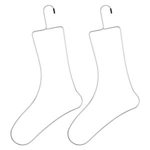 FoldTier 2 Pcs Sock Blockers for Knitting Pair of Stainless Steel Blockers Drying Hanger for Knitting & Crochet, Shaping, Drying, Displaying Socks