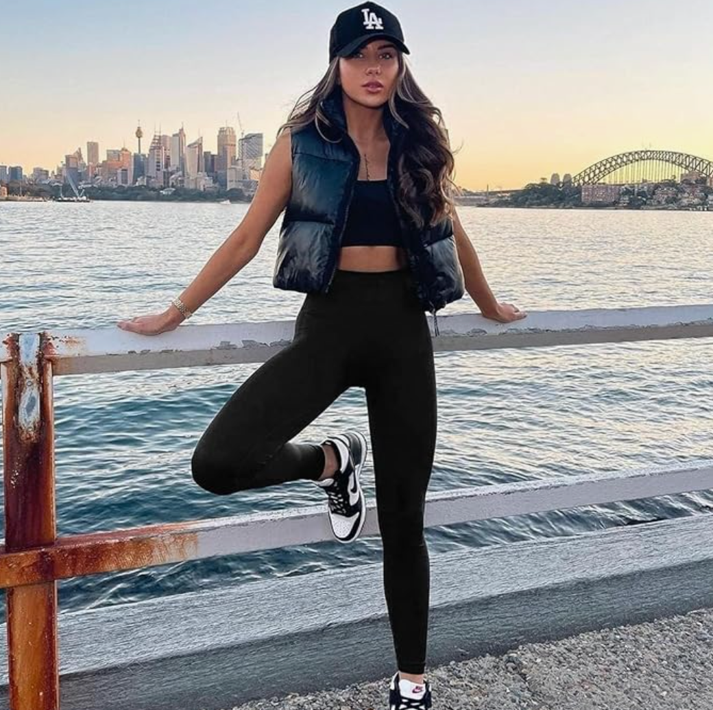 Black Leggings,  Leggings for Women - Black Tummy Control High Waisted Soft Yoga Pants for Workout Gym, L-XL