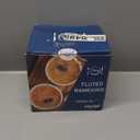 Delling Creme Brulee Ramekins - 6 Piece Set, 8 oz Round Fluted Quiche Dishes, Oven Safe, White