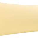 PiccoCasa 100% Egyptian Cotton Body Pillow Cover | Soft 300 Thread Count Pillowcase | Breathable Pillow Case with Zippered Closure | No Wrinkle | No-Fade | Yellow | 20"x48"
