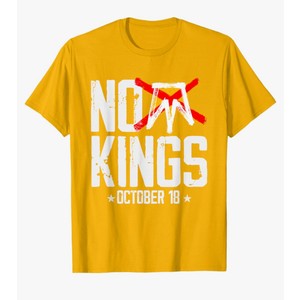 No Kings October 18 No Kings Day T-Shirt L