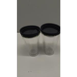 2 Pack Double Walled Insulated Coffee Mugs with Silicone Lids, 12 OZ Reusable Coffee Cups, Cappuccino, Tea, Latte, Iced Coffee Cups, Travel Mugs, Heat Resistant