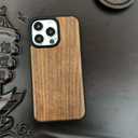 Premium Wooden Case for iPhone 16/16 Plus / 16 Pro / 16 Pro Max  Natural Walnut Wood & Shockproof TPU Edge | Sleek, Durable, Eco-Friendly Protective Cover (iPhone 16 Pro Max)