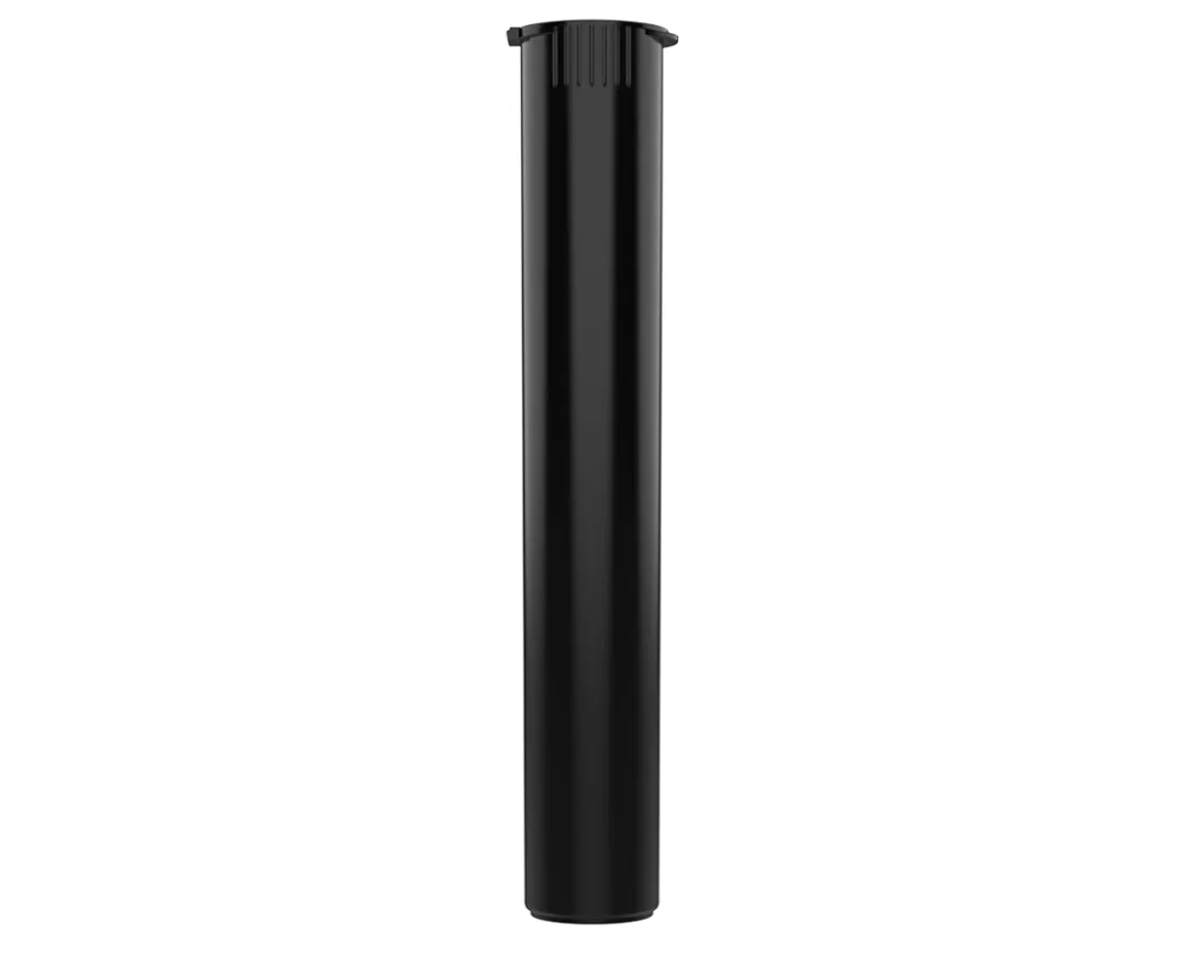 116mm CR Plastic Packaging Pop Top Tubes - Child Resistant Travel Holder Vial Containers - 500 qty (Black)