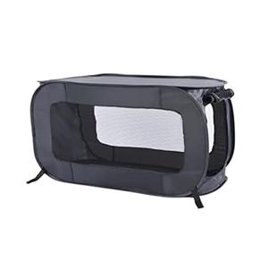 Beatrice Home Fashions Portable, Collapsible, Pop Up Travel Pet Kennel, 36" L x 21" W x 21" H, Black