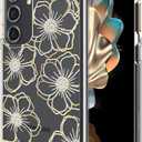Case-Mate Samsung Galaxy S24 Case [6.2"] [12ft Drop Protection] [Wireless Charging] Floral Gems Phone Case for Samsung Galaxy S24 - Cute Bling Sparkle Cover w/Anti-Scratch Tech, Shockproof, Slim Fit