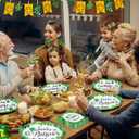 50Pcs St. Patrick's Day Oval Paper Plates and Napkins Set Serve 25 - 10" x 12.5" Large Disposable Green Paper Plates and 6.5'' Napkins with Lucky Shamrock for Irish Party Supplies Themed Tableware Set