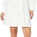 Vince Women's Tie Back Shirt Dress (Optic White). Size S