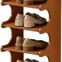 Vertical Narrow Shoe Rack, Corner Shoe Rack for Entryway, 8 Tier Wooden Free Standing Multi Layer Shoe Storage Rack for Entryway, Corridors, Bedrooms Living Room Corner And Small Spaces(8 Tier)