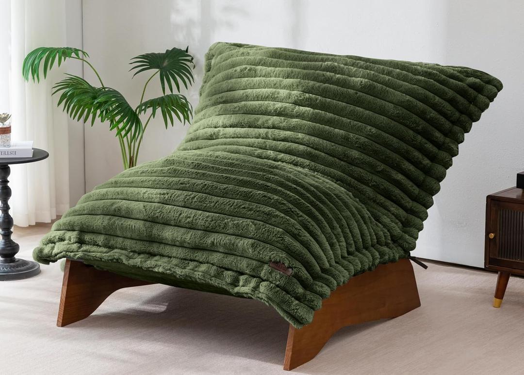 MAXYOYO Adjustable Living Room Chair, 3-Position Bean Bag Chair with Frame, Large