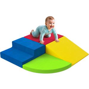Climbing Toys for Toddlers,Foam Climbing Blocks for Toddlers,Baby Soft Foam Blocks for Climbing,4-Piece Soft Play Set,Baby Jungle Gym Indoor for Toddler 1-3 Develop,Color Coordination,Motor skills