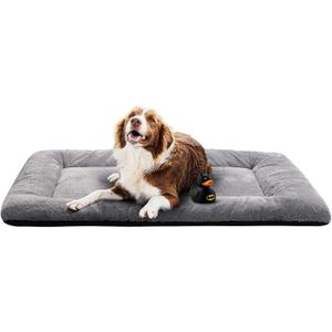 Dog Beds Crate Pad for Extra Large Dogs Fit Metal Crates,Ultra Soft Bed Washable & Anti-Slip Kennel Cozy Sleeping Mat,Gray 48inch (48.0"L x 30.0"W x 1.0"Th)