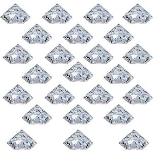 HOHIYA 24pc Diamond Place Card Holders Stands Table Holder for Weeding Baby Shower Party Decoration Acrylic Crystal Clear Taiwan Made