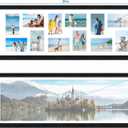 Hongkee 12x36 Picture Frame 2 Packs, Real Glass and Rustic Black Wood Frame, Display Collage Pictures Twelve 4x6 With Mat or Pennant 12 x 36 Without Mat - Horizontal or Vertical Wall Mounting