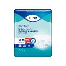 Tena Incontinence Briefs, Super, XLarge 12 Count, Package may vary.