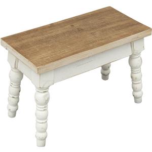 Farmhouse Wooden Step Stool for Kids, Solid Wood Toddler Step Stool with Stable Structure for Bathroom Sink, Kitchen & Bedroom, Rustic Small Child Step Stool, Vintage Farmhouse Home Decor
