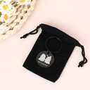 4 x Halloween Ghost Keychain, Halloween Keychain Boo Basket Stuffers for Women, Metal Spooky Gifts, With a Flannel Bag