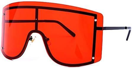 Kepoita Fashion Oversized Sunglasses for Women Flat Top Futuristic Shield Large Cover Visor Eyeglasses One Piece Design
