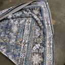 OPPODREAM Thin Vintage Blue Area Rugs 5x7, 5 x 7 Retro Washable Rug Non Slip, Low-Pile Faux Wool Carpet, Distressed Navy Floor Mat for Living Room, Bedroom, Kitchen, Office, Dorm, Dinning Room