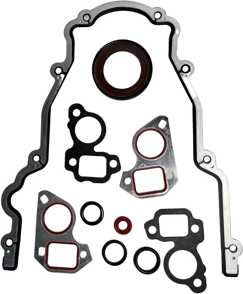 Front Cover Timing Cover Gasket Set Compatible With Replacement For GM LS LS1 LS2 LS3 Vortec 4.8 5.3 5.7 6.0 6.2L