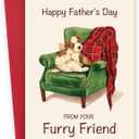 10 x Funny Father's Day Card for Dog Dad, Cute Fathers Day Gift from Doggy, Happy Fathers Day for Dog Owner, Humorous Father's Day Cards Gift for Dad