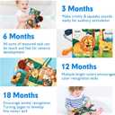 Hahaland Baby Books 0-6 Months,Infant Tummy Time Toy Sensory Toys 6 to 12 Months Touch Feel Book Travel Toy Gifts for Boy Girl 0-3 Month Baby Shower Birthday Easter Basket Stuffers (Single)
