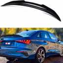 Rear Trunk Spoiler Compatible with 2014-2020 Audi A3 S3 RS3, High Kick PSM Style Duckbill Spoiler Fits for 14-20 Sedan, Exterior Spoiler Wing Lip (Glossy Black)