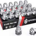 Sposuit M12x1.25 Lug Nuts - Replacement for 2002-2024 Nissan Altima, 1988-2023 Maxima, 2012-2024 Pathfinder, 2008-2023 Rogue - OEM Factory Style Mag Seat Chrome Lug Nut with Washer(20 Pcs)