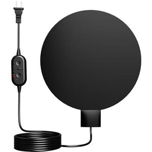 Chicken Water Heater for Winter, 6'' Heated Waterer Base for Metal/Plastic Poultry Waterer, 2-Temperature Settings, Built-in Thermostat (140°F - 194°F), Silicone Coop Heater with 6ft Power Cord (1PC)