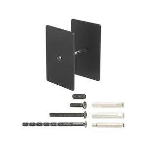 PATIKIL Door Hole Cover Plate 3-1/8x2 Inch Stainless Steel Rectangle Deadbolt Knob Hole Repair Fits Doors 1-3/16" to 4-3/4" Thick for Hole Filling Decoration, Black