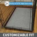 Drymate Dog Crate Mat Liner, Absorbs Urine, Waterproof, Non-Slip, Washable Puppy Pee Pad for Kennel Training - Use Under Pet Cage to Protect Floors, Thin Cut to Fit Design (USA Made) (L,Grey)(29"x48")