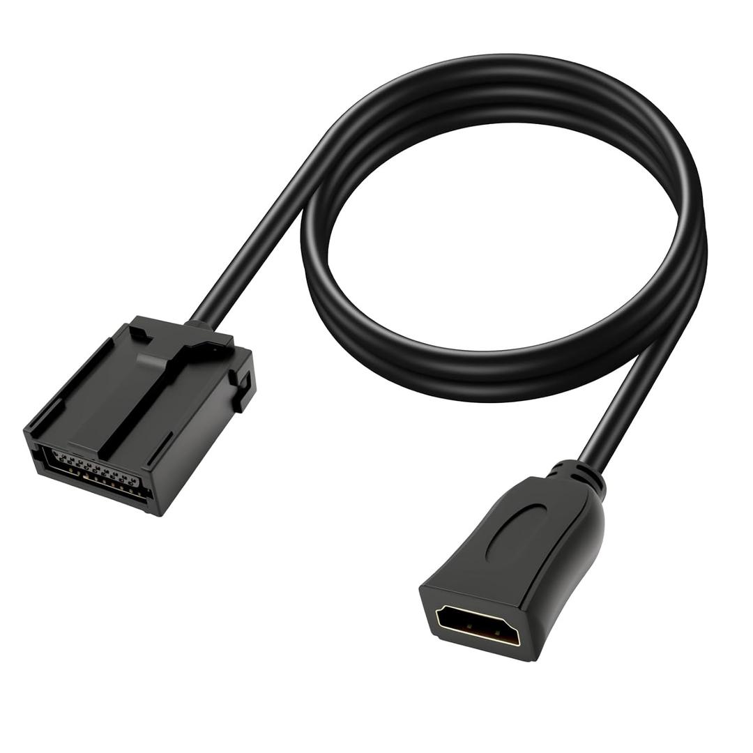 HDMI Type E to Type A Extension Video Audio Cable, Female to Female, Automotive Connection System Grade Connector 1.5M/4.9Ft