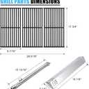 Replacement Parts for Monument Grill 35633 41847NG 24367 24633 17842, A0212804 Cooking Grid A0212926 Main Burner D010012307 Flame Tamer Igniter for 35633 Monument Grill 4-Burner Grill