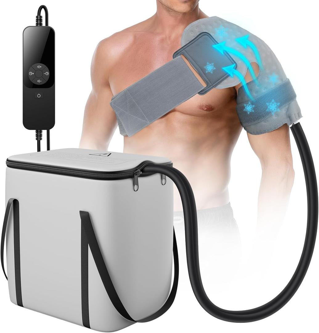 Ice Machine for Shoulder After Surgery, Shoulder Ice Pack Machine with Programmable Timing, Cold Therapy Machine, Cryotherapy Pain Relief System