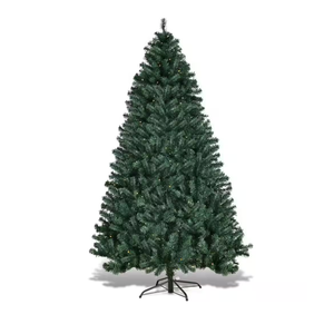 7 ft. Pre-Lit PVC Hinged Artificial Christmas Tree with 300 LED Lights