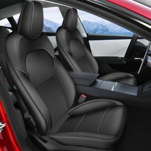 AOMSAZTO Car Seat Cover Fit for Tesla Model 3 2024 (Not for Performance) Full Set Customized Seat Covers (Black,5 Seats)
