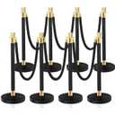 Crowd Control Stanchion, Waterproof and Rustproof Stanchion Set for Theater Hotels Clubs Museums, 8PCS