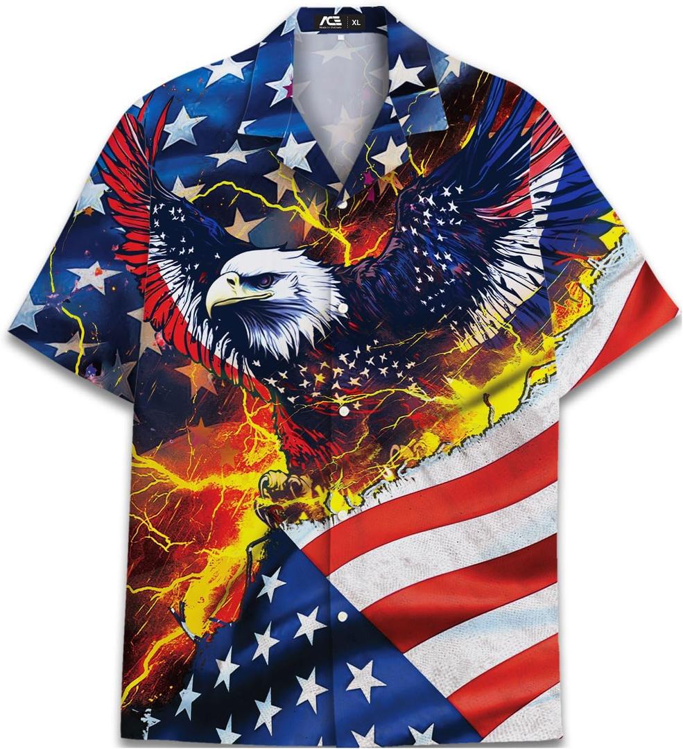 Funny Vintage Hawaiian Shirts for Men Unisex Mens Hawaiian Shirts Casual Short Sleeve Button Down Shirt Men (XL)